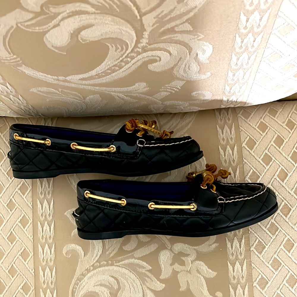 Sperry Top Sider Shoes Black Leather Upper Size 6M - Picture 3 of 7